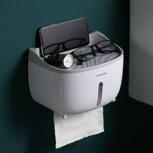 Baispo Waterdichte Toiletrolhouder Plank Voor Wc Draagbare Papierrol Dispenser Opbergdoos Lade Thuis Badkamer Accessoires