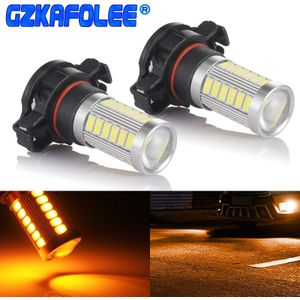 Gzkafolee 5202 Led Fog Gloeilampen Xtreme Super Heldere 5W 12V Led PS19W 12085 PS24W Vervanging 600LM 6000K Wit 3000K Amber