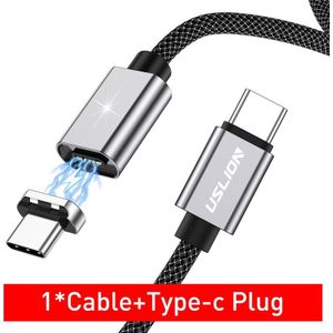 Uslion 5A 100W Pd Quick Charge 4.0 Usb C Magnetische Kabel Naar Usb Type C Kabel Voor Samsung S20 xiaomi Huawei Macbook Snel Opladen