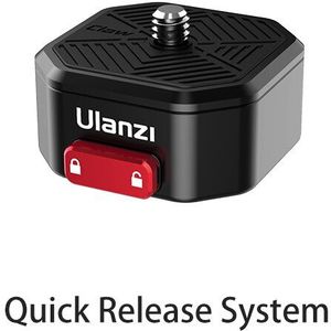 Ulanzi Klauw Camera Quick Release Mount Slide Lock Qr Systeem 1/4 Adapter Compatibel Voor Manfrotto Ifootage Statief Monopod Dslr