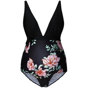 Badmode Zwangere Moederschap Tankini Vrouwen Bloemenprint Bikini Beachwear Badpak Splicing Zwangere Pak Costumi Da Bagno Donna