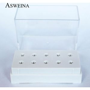 Asweina 1 Pc 10 Gaten Nail Boor Houder Voor Elektrische Boor Tentoonstelling Displayer Manicure Nail Art Gereedschap
