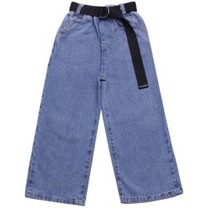 Meisjes Jeans Voor Kinderen Denim Broek Tiener Jeans Voor Meisjes Wijde Pijpen Broek 10 12 Jaar Elastische Hoge Taille Kinderen broek Pantalon