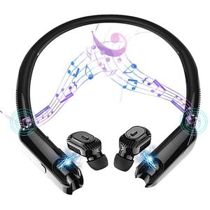 TWS Bluetooth Koptelefoon Draagbare Hals Radio HD Stereo Draadloze Nekband Hoofdtelefoon Noise Cancelling Game Sport Waterdichte Headset