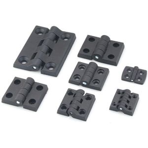 2 Pcs Plastic Hinge Electric Box Cabinet Door Hinge Chassis Black Nylon Hinge ABS Hinge for Furniture Hardware