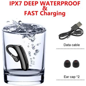 Zakelijke Draadloze Bluetooth Oortelefoon M50 Headset IPX7 Waterdichte Oordopjes Ruisonderdrukking Muziek Earpiese Met Mic Voor Driver