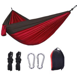 Dubbele Nylon Hangmat Outdoor Camping Ultra Lichte Draagbare Nylon Spinning Parachute Doek Kleuraanpassing Hangmat