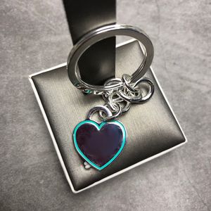 Populaire 1:1 Zilver Groene Hart Tag Key Ring Originele Mode-sieraden Accessoires Voor Vrouwen