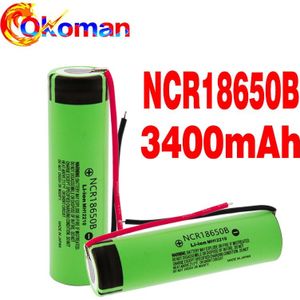 Originele NCR18650B 3.7 V 3400Mah 18650 Lithium Oplaadbare Batterij Voor Zaklamp Accu Batterijen + Diy Draad