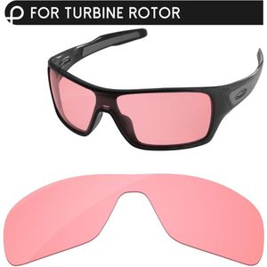 Papaviva Crystal Roze Vervanging Lenzen Voor Turbine Rotor Zonnebril Frame 100% UVA en UVB Bescherming