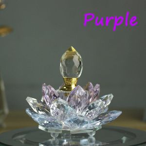 Decoratieve Crystal Lotus Flower Shape Hervulbare Parfum Olie Fles Home Decoratie