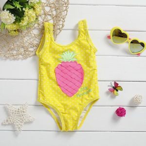 Pasgeboren Peuter Baby Meisjes 3D Ananas Badmode Mouwloze Katoen Badpak Badpak Outfit Een Stuk Tankini 6M-4Y