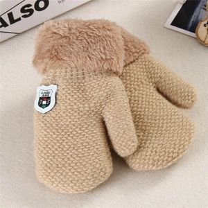 Guantes Invierno Baby Winter Baby Boys Girls Knitted Gloves Warm Rope Full Finger Mittens Gloves For Children Toddler Kids