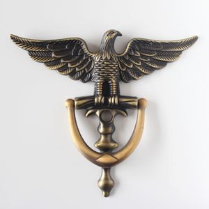 Zinklegering Antieke Europese Stijl Eagle Deurklopper Deur Kloppers Home Decor Ring Meubels Handvat Hardware