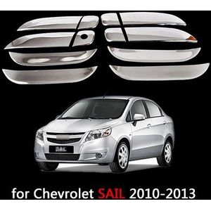 Voor Chevrolet Sail Zeil Classic Chrome Deurgrepen Covers Chevy Chroom Styling Auto-accessoires Stickers Auto Styling