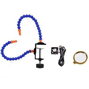 Toolour Bankschroef Tafel Klem Soldeerstation Met 3Pc Flexibele Armen Soldeirng Ijzer Houder Pcb Lassen Reparatie Derde Hand tool