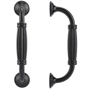 Zwart Deurklink Antieke Rustieke Stijl Aluminium Kast Deurklink Gate Pull Met Schroeven voor Thuis Deur Hardware