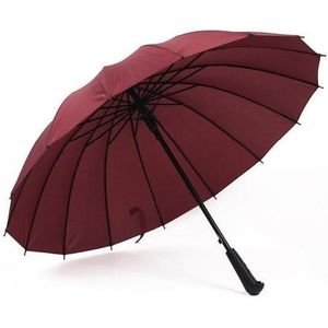 Semi-Automatische Wind Slip Lange Handvat Paraplu Mannen En Vrouwen Outdoor Regenachtige Paraplu 16 Ribben Grote Winddicht Paraplu Regen