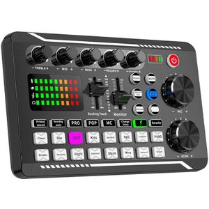 Studio Record Telefoon Computer Live Audio Geluidskaart Kit Microfoon Studio Record Telefoon Pc Live Audio Mixer