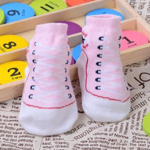 Pasgeboren Warme Schoenveter Patroon Sokken Kid Peuter Anti-Slip Zachte Zool Enkel Sokken Leuke Baby Baby Jongens Meisjes Kleding