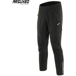 Arsuxeo Winter Fietsen Broek Mannen Sneldrogend Sport Broek Mtb Broek Fleece Winddicht Broek Reflectie Broek