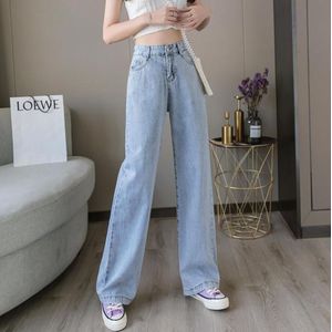 Mode Vrouwen Jeans Broek Leisure Losse Streetwear Vintage Blauwe Hoge Taille Harajuku Gat Rechte Broek Ripped Denim Kleding