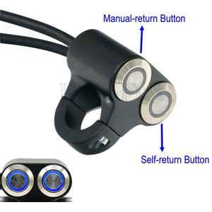Lmodri Motorfiets 22 M Diy Schakelaars Stuur Mount Koplamp Gevaar Rem Mistlamp Op-Off Aluminium Led Indicator schakelaars