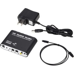 5.1 Ac3 Dts Digital Audio Rush Decoder Coaxiale Rca Hd Geluid Sterke Mobiliteit Converter Host + Voeding + Optische kabel