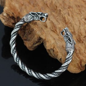 Nordic Viking Norse Draak Scandinavische Armband Mannen Polsband Manchet Armbanden Met Valknut Bag