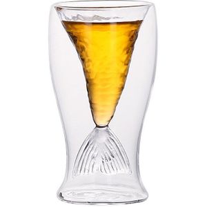 Mermaid Glas Creatieve Sap Drinken Dubbele Transparante Glas Wijn Glas Whisky Bar Geschikt Voor Glas