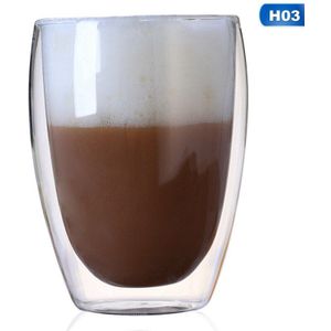 Water Fles Koffie Cup Set Hittebestendige Dubbele Wand Glas Cup 80/250/350Ml Bier Mok thee Whiskey Glazen Bekers Drinkglazen