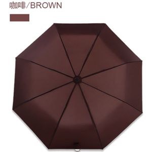 Essentiële Mode Automatische Paraplu Drie Olifanten Winddicht Regendicht Paraplu Zwart/Bown