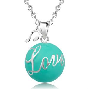 Eudora Zwangerschap Bola 20 Mm Harmony Bola Bal Hanger Ketting Met Mini Muziek Charm Sieraden Voor Vrouw Zwangerschap Moeder