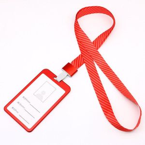 Metalen Id Kaarthouder Lanyard Badge Houder Naam Identificatie Mouwen Business Exhibit Office School Strap Hals Hangen