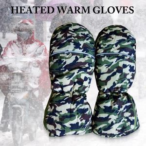 Winter Motorrijden Handschoenen Outdoor Sport Camouflage Warme Wanten Winddicht En Waterdicht Verdikking Verwarming Handschoenen