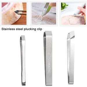 3Pcs Roestvrij Staal Visgraten Pincet Remover Pincer Puller Tang Pick-Up Ontharen Tweezer Keuken Seafood Gereedschap