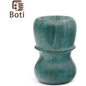 Boti Borstel-Scheerkwast Groen Patroon Houten Handvat Essentiële Dagelijkse Scheren Gereedschap Baard Kits