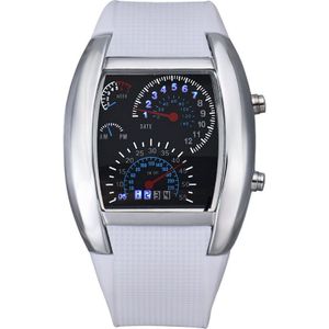 Digitale Horloges Luchtvaart Turbo Dial Flash Led Horloge Voor Mens Vrouwen Sport Horloges Auto Meter Digitale Horloge