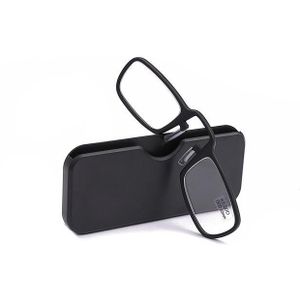 Evunhuo Leesbril Neus Clip + 1.5to + 2.5 Stok Overal, ultra Lichtgewicht Draagbare Nood Sos Portemonnee Reader Met Case