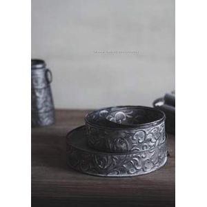 Vintage Metalen Lade Antieke Smeedijzeren Set Vaas Decoratie Ronde Retro Lade Brood Plaat Voor Home Keuken Kerk Wedding