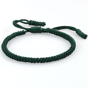 Groene Draad Gevlochten Armband Voor Mannen Vrouwen Handwoven Lucky Touw Lagen Wrap Armbanden Bangles Gebed Polsband Unisex Sieraden