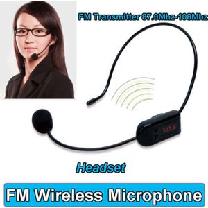 Fm Draadloze Microfoon Headset Megafoon Radio Mic Voor Luidspreker 87.0 Mhz Tot 108Mhz Voor Onderwijs Gids Vergadering Lezingen
