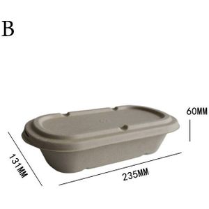 10 Stuks Wegwerp Lunch Box Milieuvriendelijke Lunchbox Voedsel Container Groente Salade Takeaway Verpakking Magnetron Lunchboxen