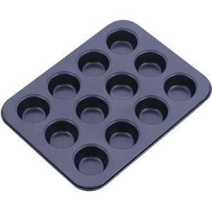 Bakvormen Mini Muffin Cake Bakken Pan 12 Gaten Cupcake Mold Non Stick Bakken Gerechten Carbon Staal Oven Trays Pastry Tool