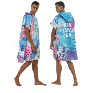 Microfiber Grote Strandlaken Wetsuit Veranderende Gewaad Zwemmen Robe Hooded Badhanddoeken Surf Mannen Vrouwen Poncho Quick Badjas