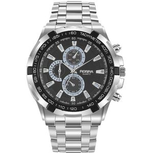Rosra Man Horloge Mannen Sport Horloges 3 Decoratieve Dial Metal Quartz Horloges Goedkope Prijs Reloj Relogio Masculino