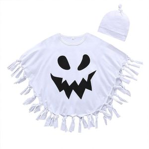 Peuter Kid Baby Meisjes Jongens Halloween Kostuums Wit Spook Mantel + Cap Outfits Wit Halloween Kinderen Mantel 1-5year