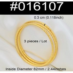 Anniyo (3 Stks/partij) afrikaanse Goud Kleur Metalen Armbanden Voor Vrouwen Meisjes Dubai Cirkel Armband Sieraden Ethiopische Bruid Bruiloft #015707