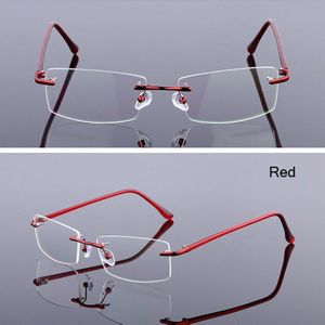 Iboode Ultralight Legering Randloze Business Bril Klassieke Mannen Vrouwen Frameloze Clear Lens Brillen Unisex Platte Spiegel Spektakel