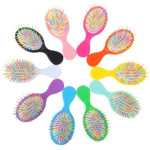 Plastic Baby Jongens Meisjes Haar Kam Candy Kleur Haar Borstel Kind Draagbare Reizen Anti-Statische Comfortabele Hoofd Massager kammen
